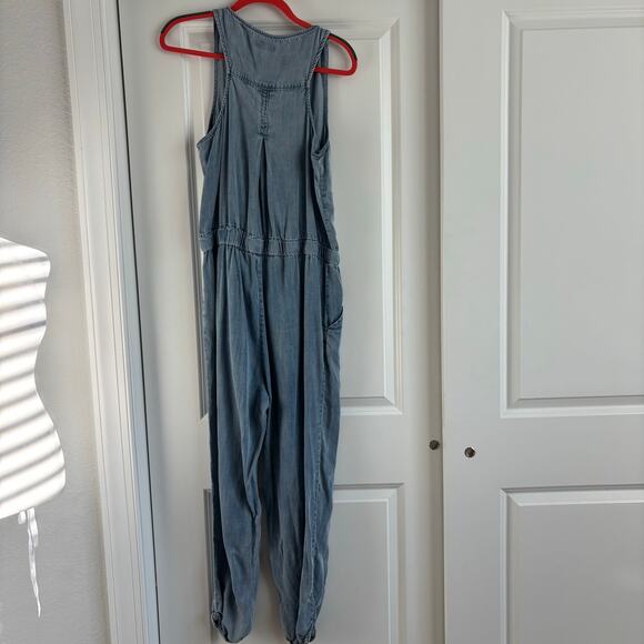 Thread & Supply Women’s Faith & Flower Jumpsuit Chambray Sz M Tencel Comfy - Picture 8 of 16